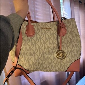 Michael Kors Pink and Cream Women's Bag